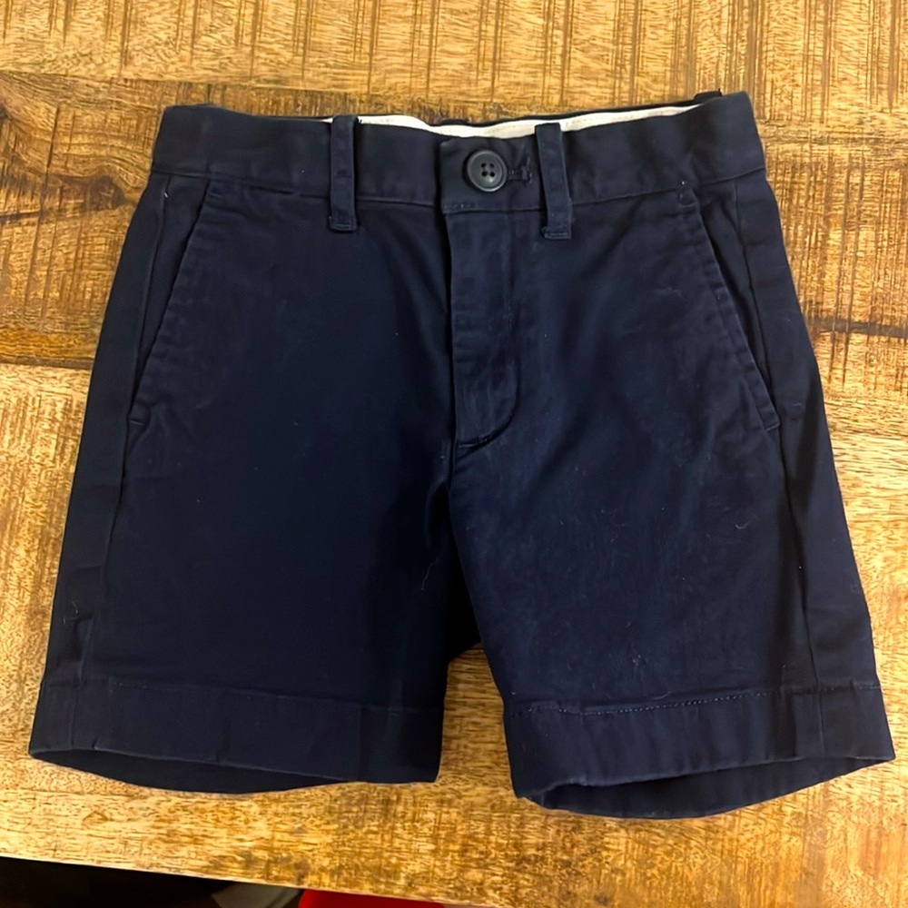 Little Boys Navy Chino shorts by Crewcuts. Size 3T.